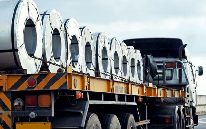 Delivery Truck with Aluminum Coils